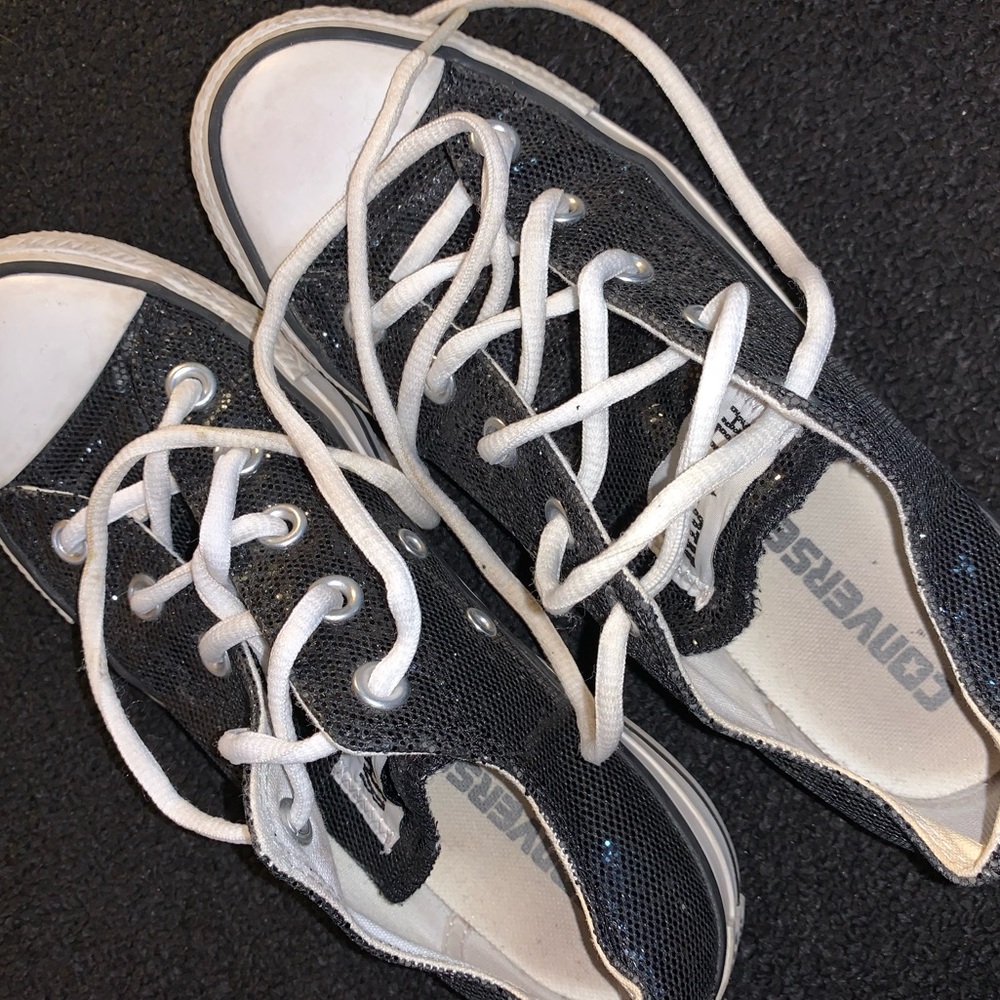 Black Sparkle Converse